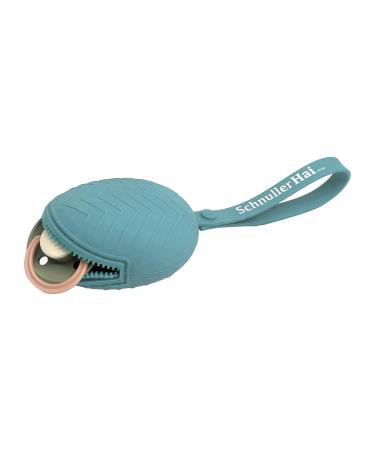 SchnullerHai Teal pacifier bag practical for storing 2 pacifiers pacifier box with flexible fastening