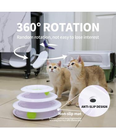 All for Paws 2 in 1 Interactive Cat Tower Butterfly Toy - Automatic Flutter Bug & Ball Track Kit for Smart Kittens - Engaging 360 Rotating Cat Toy - Buy Online on SooperMarket.com