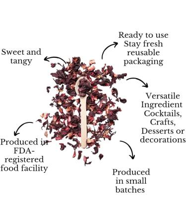 50g Dried Hibiscus flower | Hibiscus Cocktail Garnish | Hibiscus tea loose leaf | dried hibiscus flowers edible | dried flowers for crafts | dried flower petals | Drink Garnish (50g) - Buy Online on SooperMarket.com