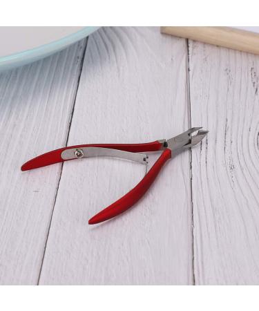 Verdant Touch Manicure Scissors Stainless Steel Nail Dead Skin Scissors Calluses Remover Nail Trimmer Clipper Manicure ToolRed - Buy Online on SooperMarket.com