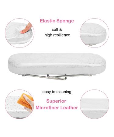 Professional Coldairsoap Nail Pillow Hand Rest & Holder - White Microfiber Leather Arm Stand for Manicure Art DIY at Nail Salons - Buy Online on SooperMarket.com