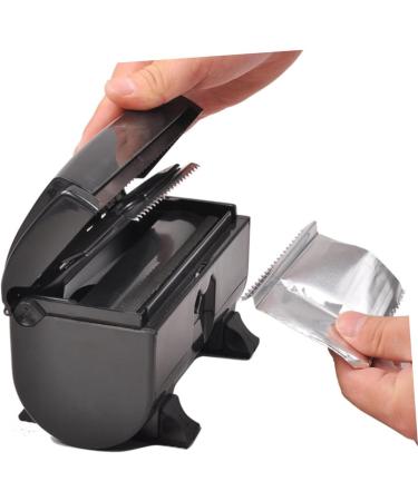 2 Pcs Tin Foil Dispenser Aluminium Foil Hairdressing Foil Cutting Machine Fold Foil Cutting Tool Automatic Care Product Abs Environmental Protection Material Blackx2pcs 17x9cmx2pcs - Buy Online on SooperMarket.com