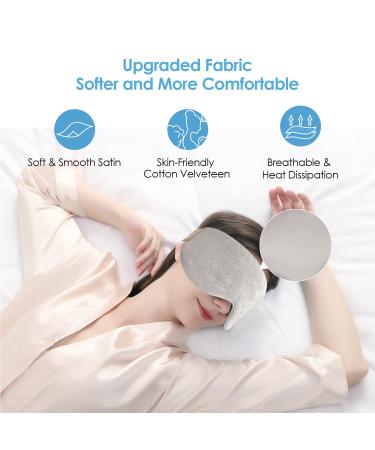 Heated Eye Mask - Deckpro Steam Warm Compress Therapy, USB Rechargeable, Adjustable Strap - Silk Travel Eye Mask for Dark Circles, Puffiness, and Fatigue - Gray - Buy Online on SooperMarket.com