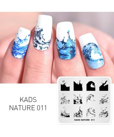 Nail Art Stamping Plate Natural Sea Waves Template - Alexnailart NA011 - Buy Online on SooperMarket.com
