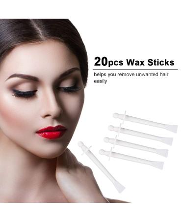 Zroven 2-in-1 Wax Stick for Face Nose & Eyebrows - Professional Hair Removal Applicator - 20 Disposable Waxing Sticks - Buy Online on SooperMarket.com