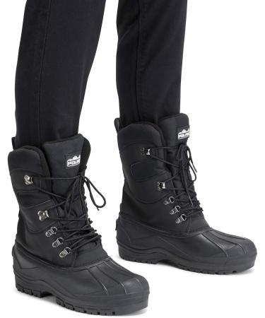 POLAR Men's Snow Hiking Mucker Duck Boots 10 Black - Waterproof Thermal Safety Gear - Buy Online on SooperMarket.com