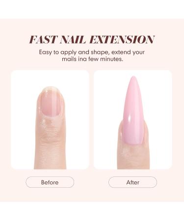 Saviland Acrylic Nail Kit Starter - Clear Pink Nude Acrylic Powder & Monomer - Complete Acrylic Nail Set for Home Practice - Press On Nails & Tools Included - Buy Online on SooperMarket.com