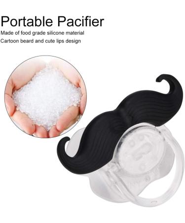 Silicone Baby Funny Pacifier with Cute Beard Design - Food Grade, Portable Teething Binky for Kids - Perfect Gift - Buy Online on SooperMarket.com