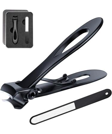 Ronlok 2X Nail Clipper Set Thick Toenail& Fingernail Cutter with Wide Jaw Opening Stainless Steel Nail File for Men&Women Black - Buy Online on SooperMarket.com