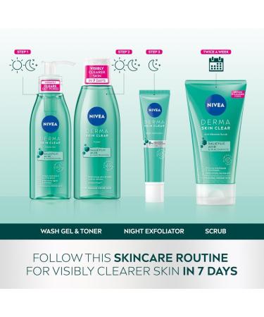 NIVEA Derma Skin Clear Chemical Exfoliator (40ml) with Salicylic Acid, Glycolic Acid, and Niacinamide - Blemish Prevention for Acne-Prone Skin - Buy Online on SooperMarket.com