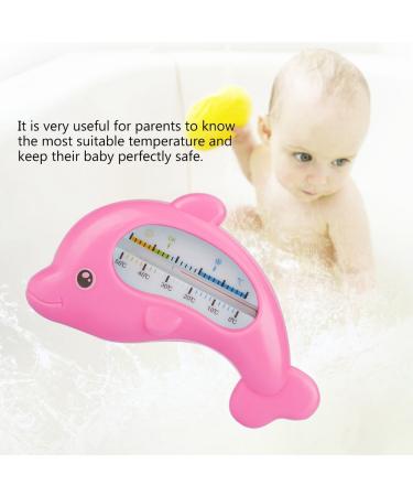 Cute Dolphin Bath Thermometer for Baby - Water Safety Measurement & Indoor Temperature (Rose Red Dolphin - Buy Online on SooperMarket.com