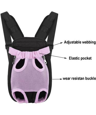 Pet Carrier Backpack Adjustable Dog Front Carriers Dog Slings for Safety Travel Easy Fit for Hiking Camping Travelling for Small Medium Large Dogs Puppies M Pink - Buy Online on SooperMarket.com