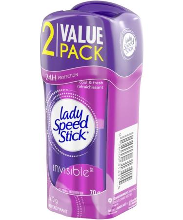 Lady Speed Stick Invisible Solid Antiperspirant Cool & Fresh 2 x 70g (Twin Pack) Cool & Fresh 2 count (Pack of 1) - Buy Online on SooperMarket.com