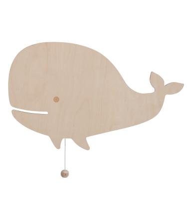 Bo Baby's only - baby wall lamp - whale lamp for baby room - night lamp with battery for children's room - FSC quality mark wood lamp - 25000 fuel lessons - wall lamp