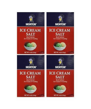 Morton Ice Cream Salt 4lb box (Pack of 4) 4 Pound (Pack of 4)