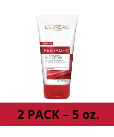 L'Or al Paris Revitalift Daily Cream Cleanser & Makeup Remover with Vitamin C - 5 fl. oz (Pack of 2) - Buy Online on SooperMarket.com