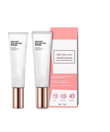 Pore Primer 2024 New Magic Pore Eraser Waterproof Face Primer Pore Eraser Magic Makeup Primer Invisible Pores (2 pc)