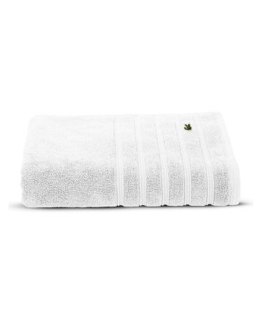 Lacoste Croc Towel  100% Cotton  650 GSM  13x13 Wash Towel  White