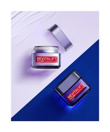 L'Or al Paris Hyaluron Night Cream - Anti-Aging Facial Care with Hyaluronic Acid | Revitalift Filler 50ml - Moisture & Anti-Wrinkle Effect Ships Worldwide - Buy Online on SooperMarket.com