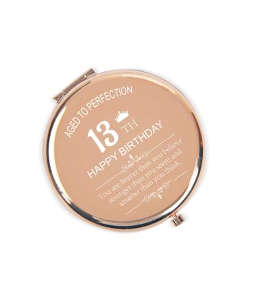 Sweet 13 Years Old Girl Birthday Gift for Daughter Granddaughter Sister Niece Friends  Daughter Turning 13 Gifts  13th Happy Birthday Gift for Girls  Compact Mirror Gifts for for 13 Year Old Girl