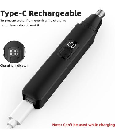 Smity Rechargeable Nose Hair Trimmer with Dual Edge Blades and LED Light - Painless Cordless Ear and Eyebrow Trimming Tool for Men and Women - Buy Online on SooperMarket.com
