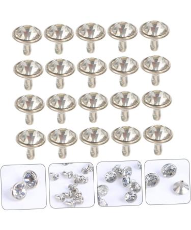 EXCEART 400 Sets Diamond Stud Rivets DIY Crafts Clothes DIY Rivets DIY Luggage Rivets Crystal Leather Goods 0.6X0.6X1CMx2pcs As Shownx2pcs - Buy Online on SooperMarket.com