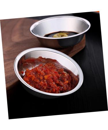CIYODO 5 Pcs Vinegar Soy Toy Sauce Dishes Tray Vinegar Dish Spicy Soy Sauce Dishes Vinegar Soy Dish Silver - Buy Online on SooperMarket.com