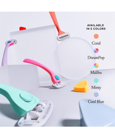 Billie Women's Shave Kit: Razor + 4 x 5-Blade Refills + Magnetic Holder - DreamPop - Buy Online on SooperMarket.com