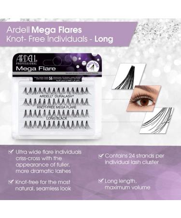 Ardell Mega Individual Knot-Free Long Black False Eyelashes 4 Pack - Buy Online on SooperMarket.com