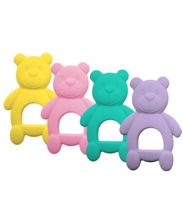 CHILLAX Teether Toys - Soothing Baby Teething Relief Toys  Helps Relieve Gum Pain - Soft  Easy-to-Grip  Non-BPA Silicone Teethers for Babies - Dishwasher-Safe - Shower Gifts for Infants 3+ Months Old