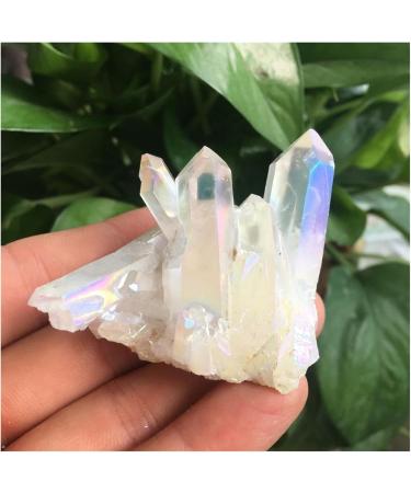 Natural Crystal Rough Beautiful White Flame Aura Quartz Crystal Cluster Specimen 90-100g - Buy Online on SooperMarket.com