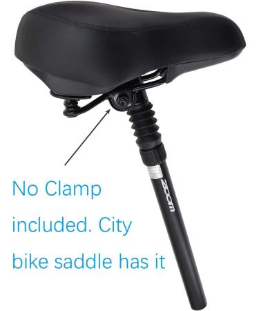 DJC Suspension Seatpost Shock Absorber for City Bike MTB 28.6mm*350mm - Straight Pillar, Headless Seat Post - Measure Diameter Before Purchase - Buy Online on SooperMarket.com