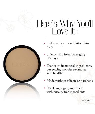 Emani Vegan 200 Bamboo HD Setting Powder - Natural & Cruelty-Free - Buy Online on SooperMarket.com
