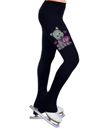 NY2 SPORTSWEAR Figure Skating Practice Pants with Rhinestones R286 Large