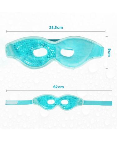 ACWOO Cooling Eye Mask 2PCS Cooling Gel Beads Eye Mask for Puffy Eyes Reusable Hot Cold Therapy Gel Eye Mask for Migraine Relief Headache Dark Circles Dry Eyes Swollen Eyes Sinus Pain (C) A Blue+pink - Buy Online on SooperMarket.com