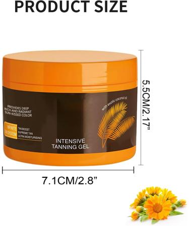 Funnaura Intensive Tanning Gel Fast Tanning Bronzing with Coconut Oil and Vitamin E for Sunbeds & Outdoor Sun - Buy Online on SooperMarket.com