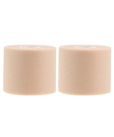 Healifty Elastic Wrap Bandages Elastic Wrap Bandages 2 Rolls Foam Foam Underwrap Tape Athletic Foam Pre Wrap Sports Tape Underwrap Athletic Foam Pre- Wrap Tape Athletic Foam Bandage 6.5X6.5X6CM Skin Colour