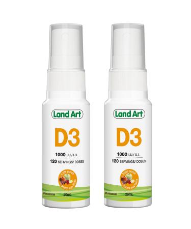 Vitamin D3 Spray - 1000 IU per Spray - 120 Doses Boost Your Immune System - Support Your Bones Sugar Free Non-GMO Gluten Free - Made in Canada PACK OF 2 BOTTLES 20 ml (Pack of 2)