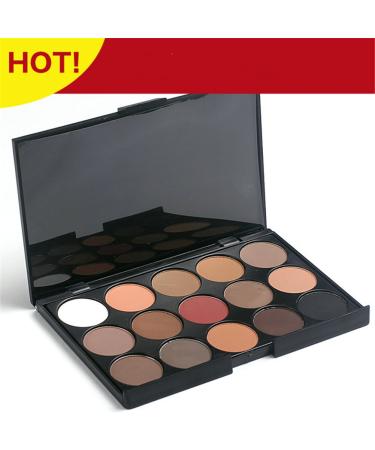 Pure Vie Professional Highlight Eyeshadow Palette - 15 Colors Matte Shimmer Eye Shadows Pallet for Contouring, Highly Pigmented Nudes, Natural Warm Tones - Holiday Gift Set - Buy Online on SooperMarket.com