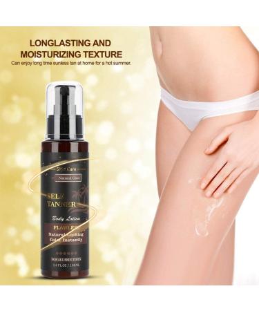 Self Tan Body Cream 100ML Self Tanner Longlasting Moisturizing Sunless Tanning Lotion Body Cream Sunbed Tanning Accelerator Cream Sunless Tanning Lotion - Buy Online on SooperMarket.com