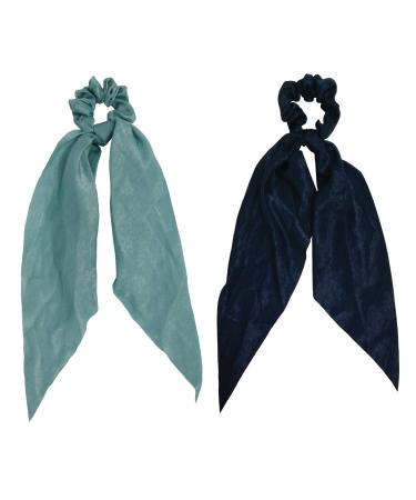 Getacota 9-Piece Bowknot Hair Scrunchies Set - Satin Chiffon Long Tail Scrunchy Scarf Vintage Ponytail Holder for Women - Buy Online on SooperMarket.com