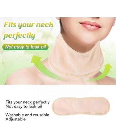 Narrow-Ribbed Reusable Castor Oil Pack - Soft Compress for Neck Pain & Thyroid Relief (Khaki) - Buy Online on SooperMarket.com