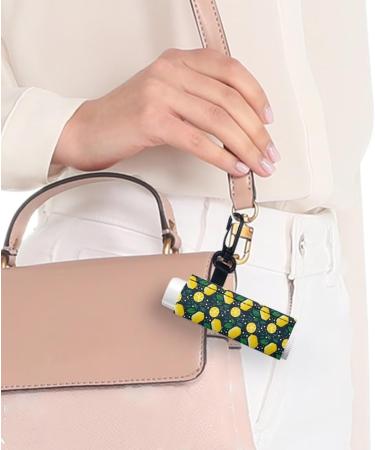 SCRAWLGOD Lemon Print Lip Balm Holder Keychain Portable Lip Balm Sleeve keychain Chapstick Holder Secure and Nice Hand Feeling Set of 5 Lemon 5 - Buy Online on SooperMarket.com