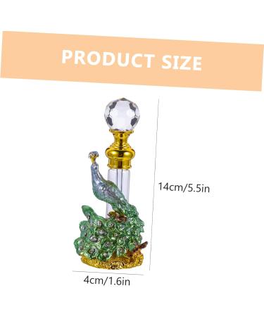 Angoily Perfume Bottle Essential Oil Bottle Glass Vintage Travel Vial 14x4x3cm Green - Buy Online on SooperMarket.com