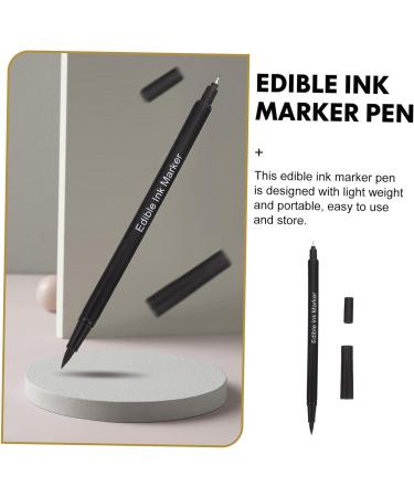 IMIKEYA 2pcs Baking Pen Marker Pen Black Edible Markers for Cookie Decorating Food Grade Markers Macaron Marker Food Grade Pen Cake Pop Marker Pens Signing Pen Bicuspid Plastic - Buy Online on SooperMarket.com