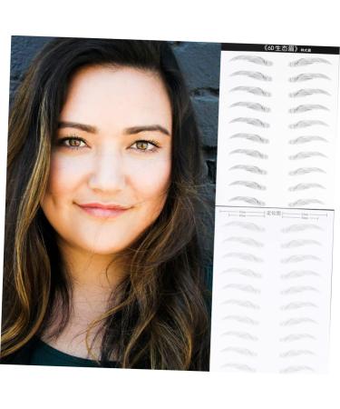 Baluue 2 Pairs Artificial Eyebrow Patch Dual-ended Eyebrow Pencil Simulation Eyebrow Clear Brow Gel Tear - Buy Online on SooperMarket.com