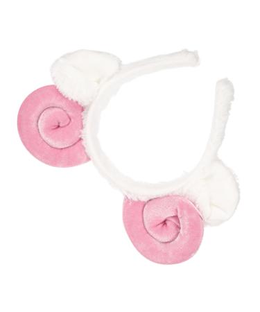 MUSISALY Headdress Head Bands Headbands Dress for Zoo Animal Headband Sheep Hair Band Christmas Head Bopper Hair Accessories for Spa Headband Wool Hat Man Fluffy 25.00X20.00X2.00CM Pink