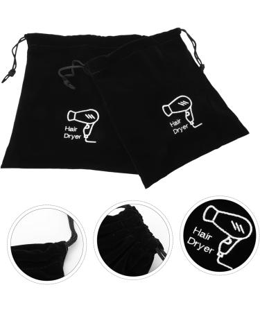 BELLIFFY 2pcs Storage Bag Styling Tool Organizer Empty Matte Lip Tubes Hair Dryer Supplies Velvet Black - Buy Online on SooperMarket.com