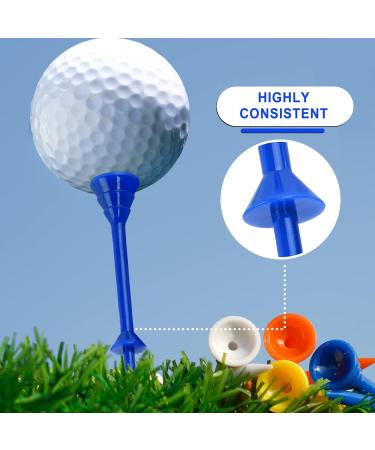 Big Crazy Golf Tees - 3 1/4 Inch Unbreakable Plastic Tees (50 Count) - Reduce Friction & Side Spin - Colored Tees for Improved Performance - Buy Online on SooperMarket.com