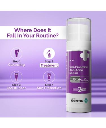 Sali-Cinamide Anti-Acne Serum | 2% Salicylic Acid & 5% Niacinamide | Reduce Acne & Marks | All Skin Types | 1.01 Fl Oz - Buy Online on SooperMarket.com